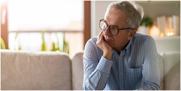 Caregiver and senior building trust at home